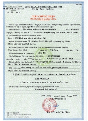 Chứng nhận 5